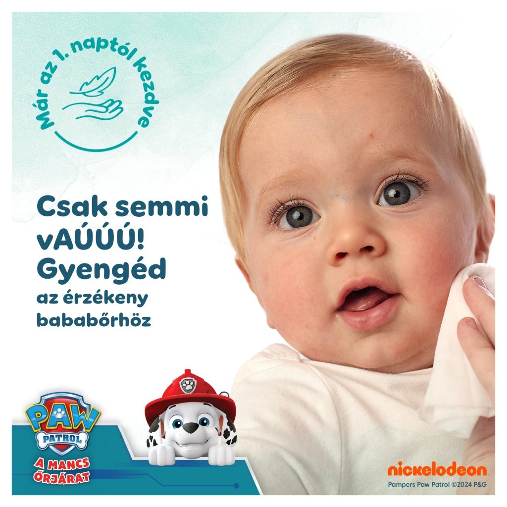 Pampers Mancs Őrjárat Harmonie Aqua Plastic Free műanyagmentes nedves törlőkendő (15x48 db)