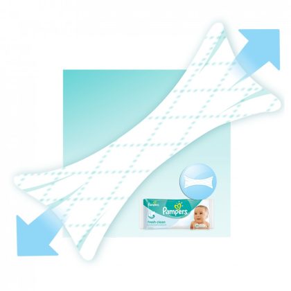 Pampers Fresh Clean nedves törlőkendő 12x64 db