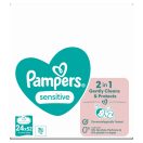 Pampers Sensitive műanyagmentes nedves törlőkendő (24x52 db)