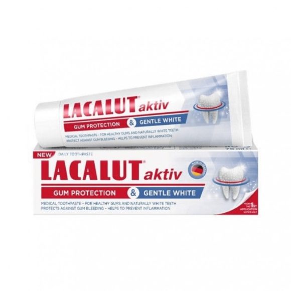 Lacalut aktív gum protection&gentle white fogkrém (75 ml)