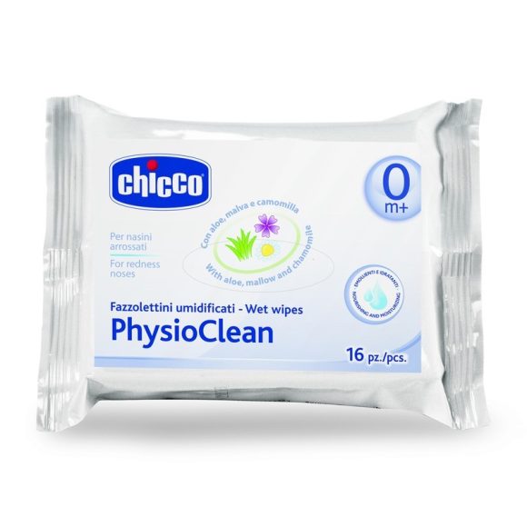 Chicco PhysioClean hidratáló nedves orrtörlő-kendő aloe-verával és kamillával 16 db