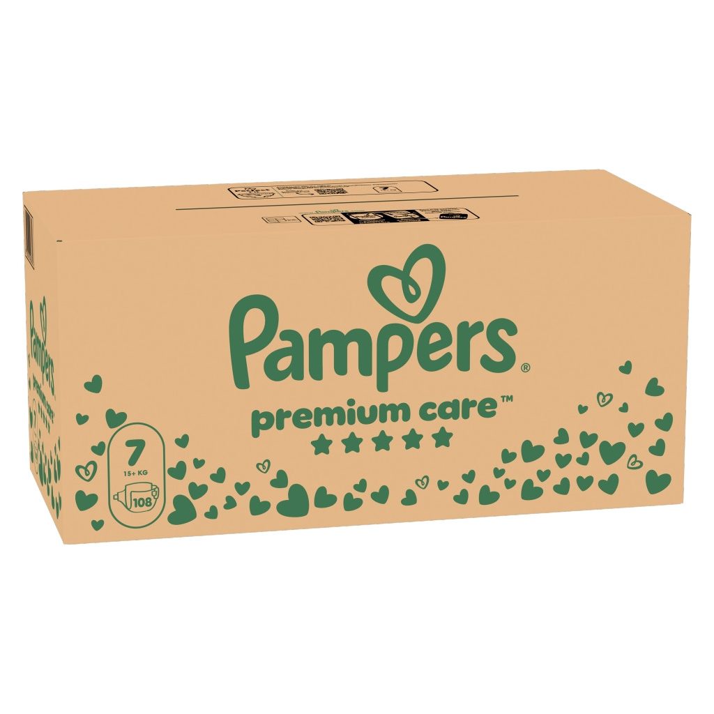 Pampers Premium Care pelenka 7, 15+ kg, HAVI PELENKACSOMAG 108 db