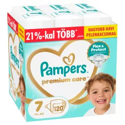   Pampers Premium Care pelenka 7, 15+ kg, HAVI PELENKACSOMAG 120 db