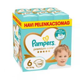   Pampers Premium Care pelenka 6, 13-18 kg, HAVI PELENKACSOMAG 128 db