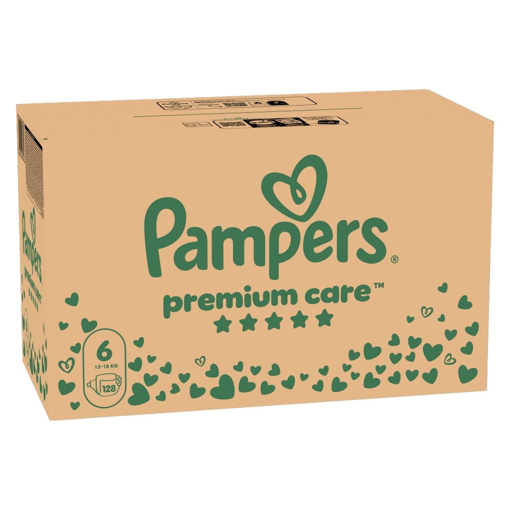 Pampers Premium Care pelenka 6, 13-18 kg, HAVI PELENKACSOMAG 128 db