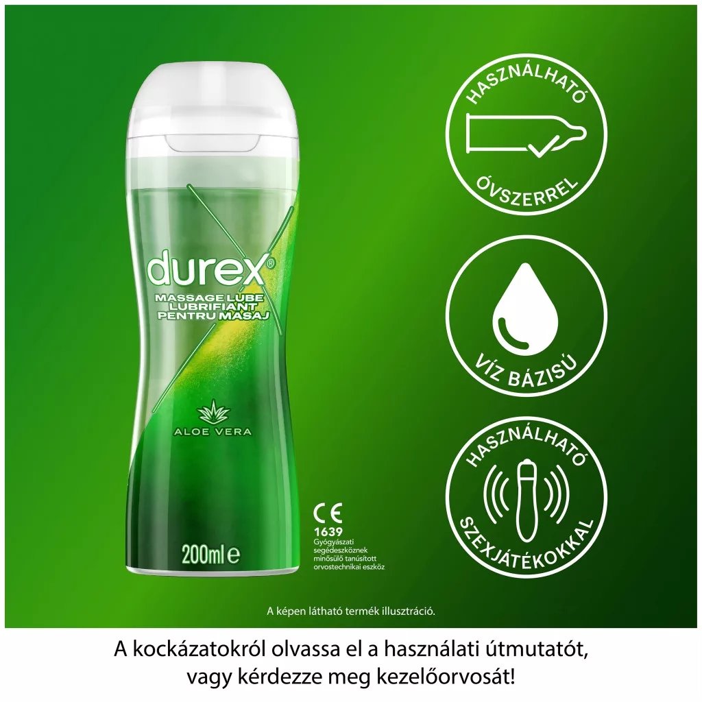 Durex Play 2in1 masszázsolaj Aloe Vera (200 ml)