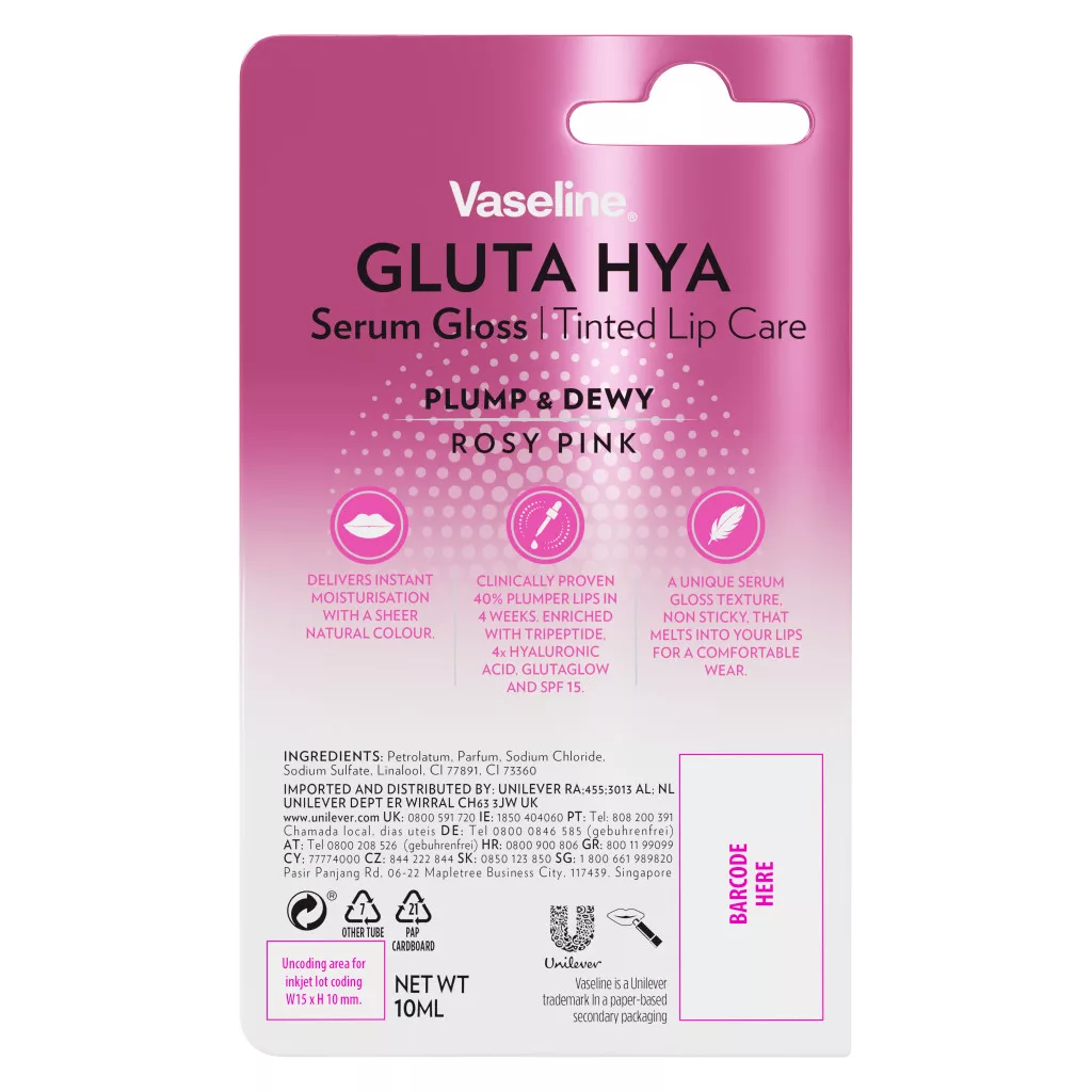 INGYENES SZÁLLÍTÁS - Vaseline Rosy Pink ajakápoló (10 ml)