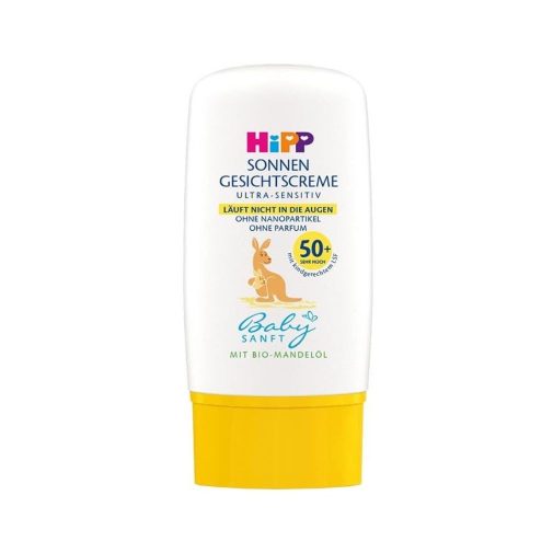 Hipp Babysanft Napozókrém arcra SPF50+, 30ml