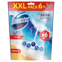Domestos Power5 WC frissítő blokk, Ocean (6x50 g)