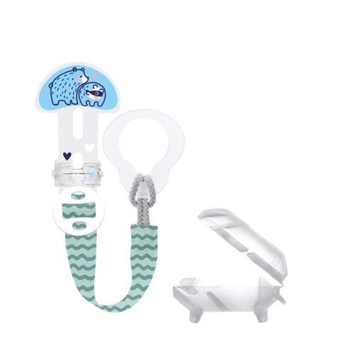 MAM ClipIt Cumitartó csipesz + cumiszívóka tok (fiús)