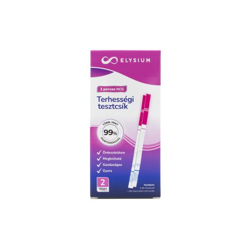 Elysium gyors kimutatású terhességi tesztcsík - hCG 20 mIU/ml - 2 db