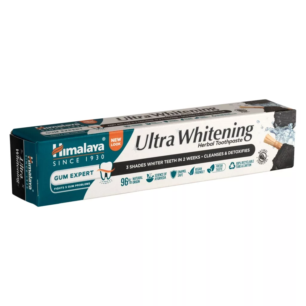 Himalaya Ultra Whitening faszenes fogfehérítő gyógynövényes fogkrém (75 ml)