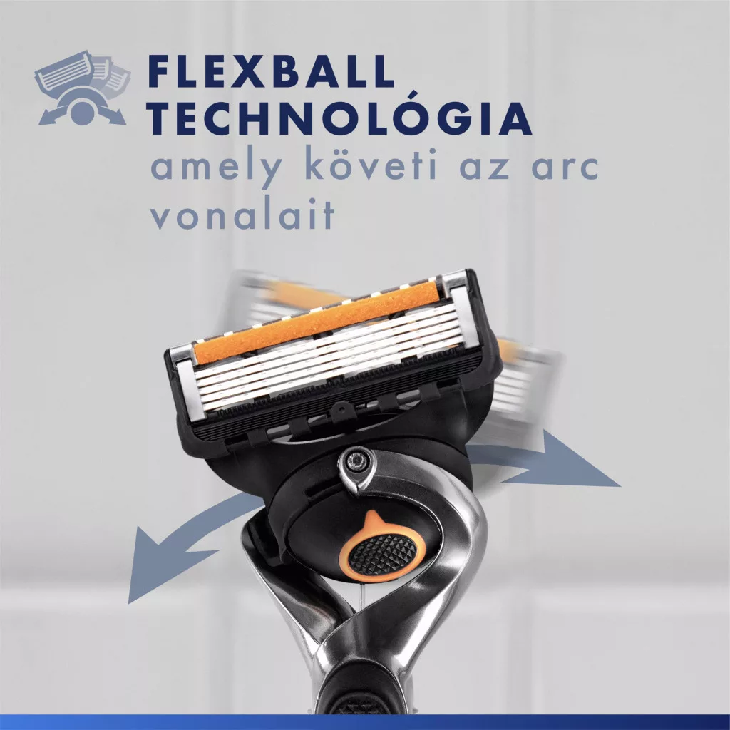Gillette ProGlide Férfi Borotva, 1 db Gillette 5 Pengés, Borotvabetétek, FlexBall Markolat