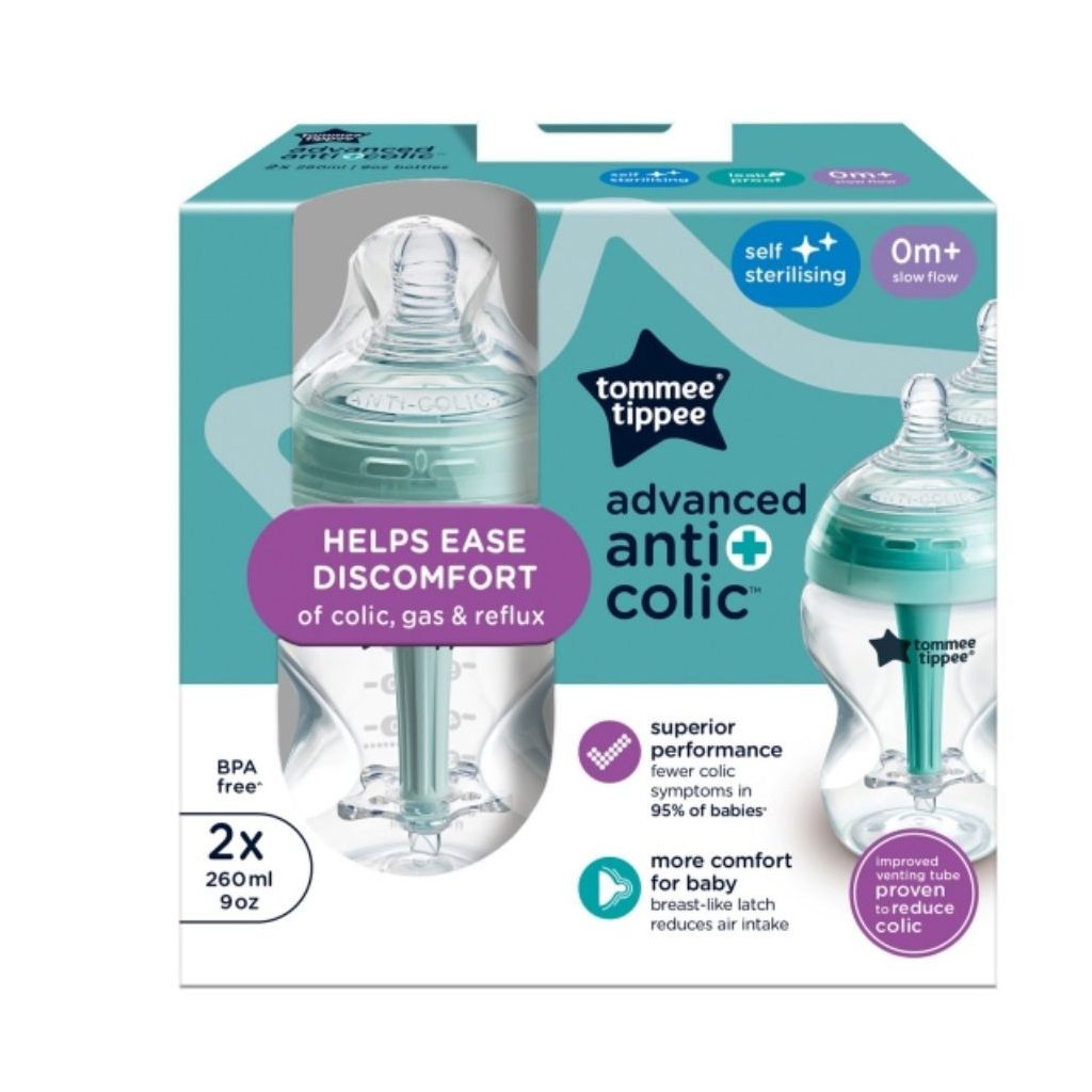 Tommee Tippee Advanced Anti-Colic cumisüveg duo 2x260 ml (türkiz)