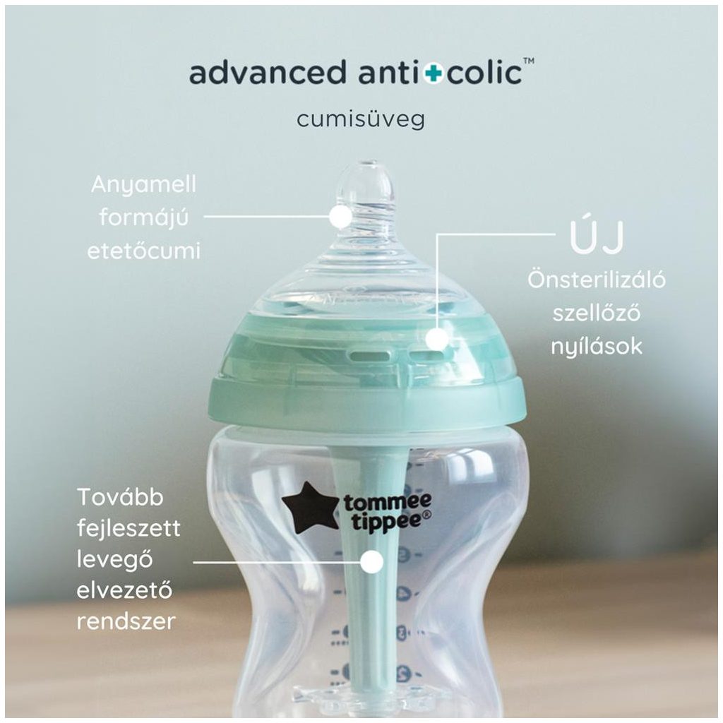 Tommee Tippee Advanced Anti-Colic cumisüveg duo 2x260 ml (türkiz)