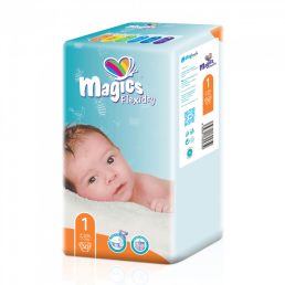   Magics Flexidry Premium pelenka 1, 2-5 kg, 50 db + ajándék Baba az autóban matrica