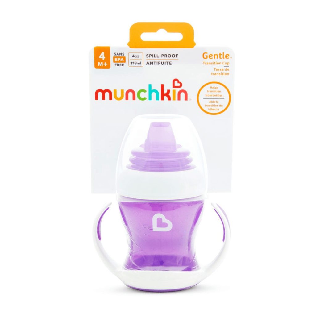 Munchkin tanulópohár fogókarral, 118 ml (lila)