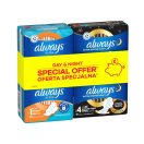Always Nappali és Éjszakai Egészségügyi Betét Csomag: Ultra 1-es (20 db) + Ultra Secure Night 4-es (12 db)