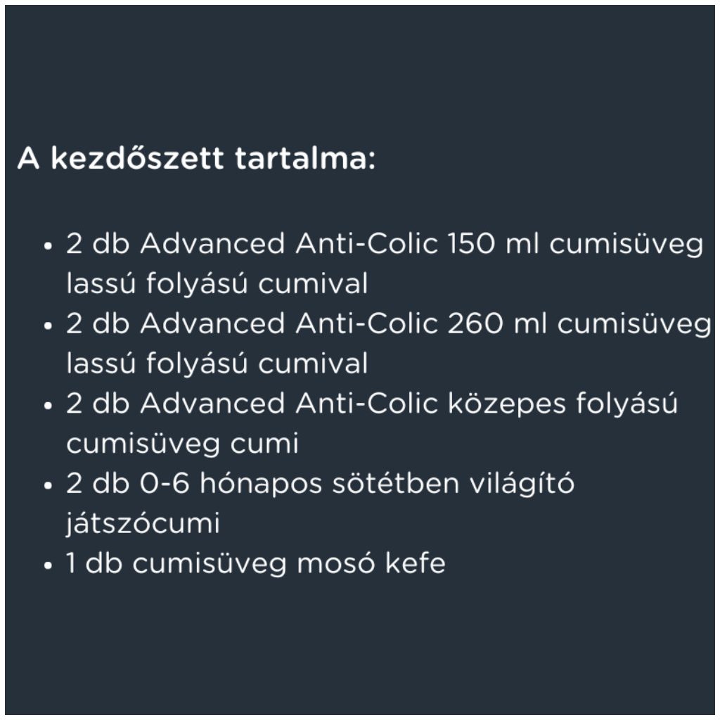 Tommee Tippee Advanced Anti-Colic újszülött cumisüveg kezdő szett 9 db (türkiz)