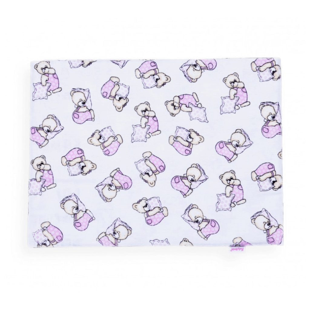 BabyBruin színes tetra kifogó 90x140 cm (rózsa maci)