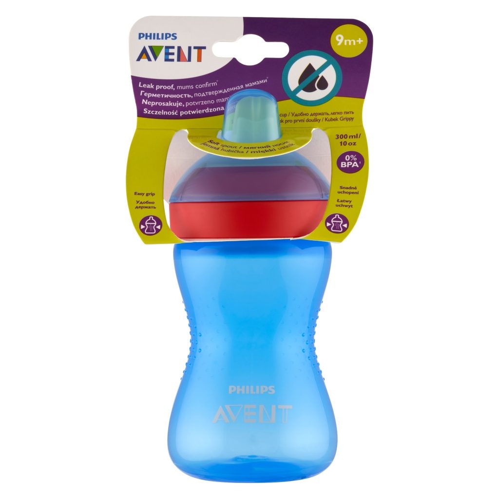 Philips Avent SCF802/01 Puha harapásálló csőrös pohár 300 ml (kék)