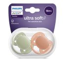 Philips Avent SCF093/01 Játszócumi Ultrasoft Premium neutral 18hó+ 2 db (zöld -narancs)