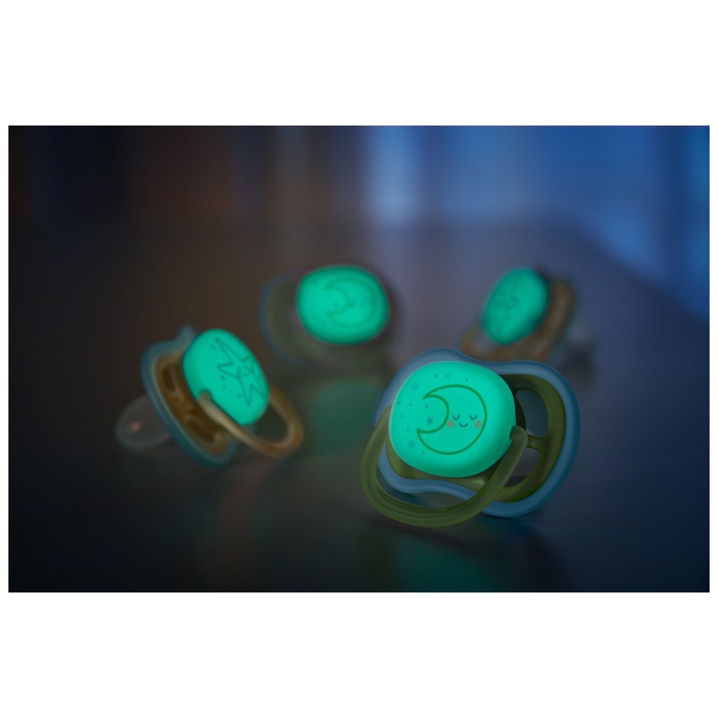 Philips Avent SCF376/23 Játszócumi Ultra air éjszakai 18hó+ neutral 2db (csillag-hold)