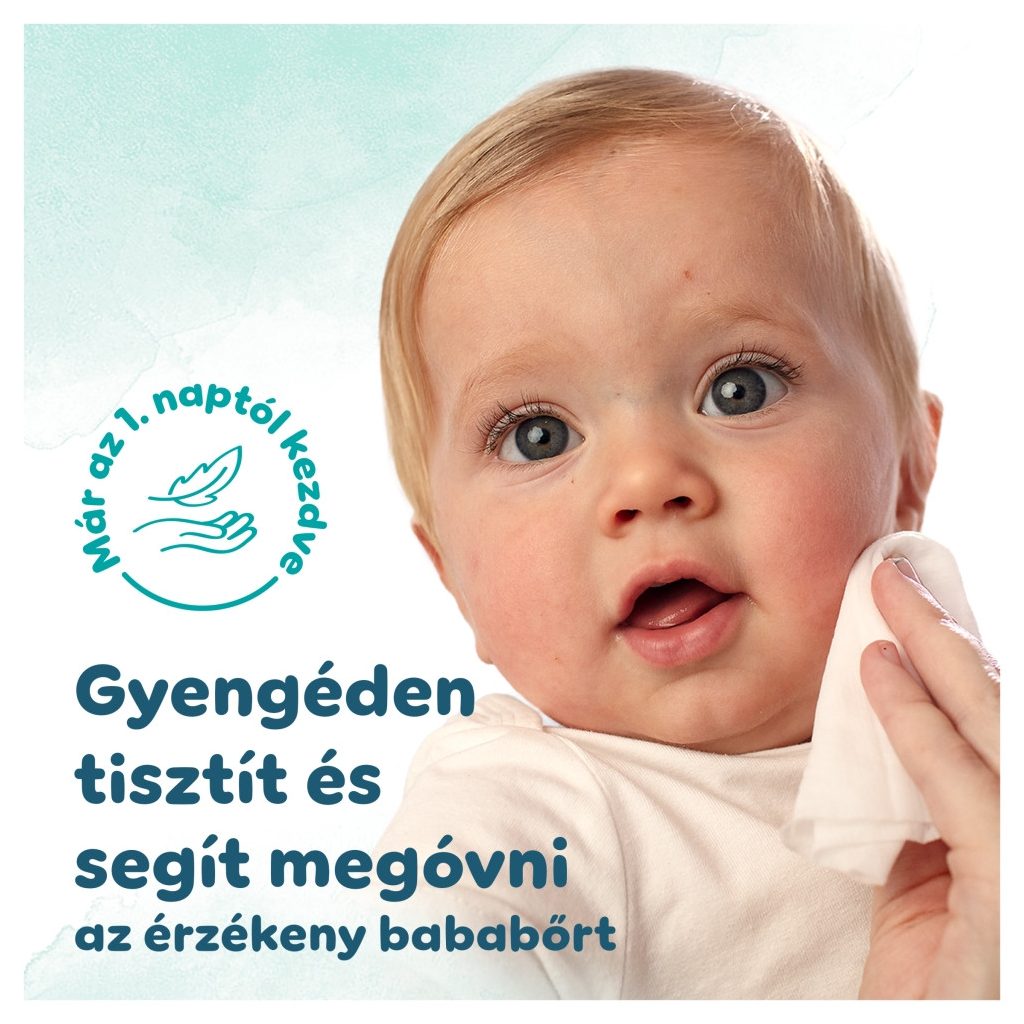 Pampers Harmonie Aqua Plastic Free műanyagmentes nedves törlőkendő (6x48 db)