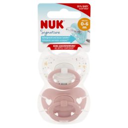 NUK Signature szilikon cumi 0-6hó 2 db (lány)