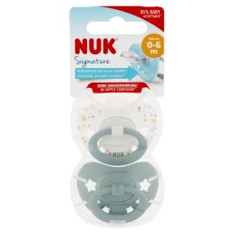 NUK Signature szilikon cumi 0-6hó 2 db (fiú)