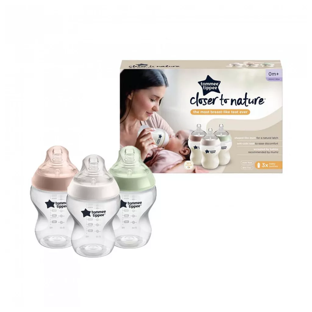 Tommee Tippee CTN cumisüveg szett 3 db, 260 ml (pasztell)