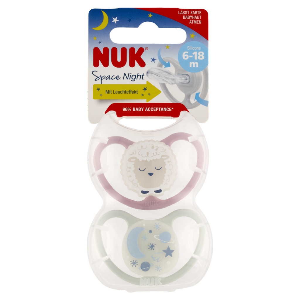 NUK Space night cumi 6-18 hó 2 db (lány)
