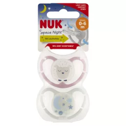 NUK Space night cumi 0-6 hó 2 db (lány)