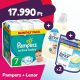 Pampers Active Baby pelenka, XL 7, 15 kg+, 116 db + 2 csomag Lenor mosókapszula + öblítő