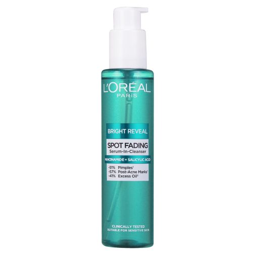 L'Oréal Paris Bright Reveal Bőrpuhító arctisztító gél foltok ellen (150 ml)