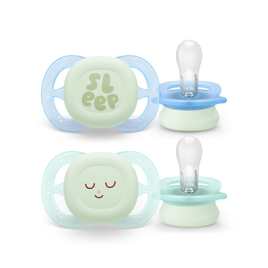 Philips AVENT SCF075/08 Ultra start játszócumi éjszakai 0-2hó, fiús (2 db)