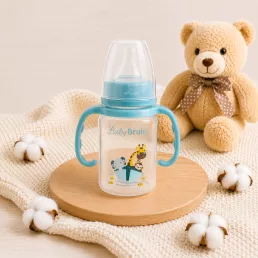 BabyBruin fogantyús cumisüveg, 120 ml (fiús)