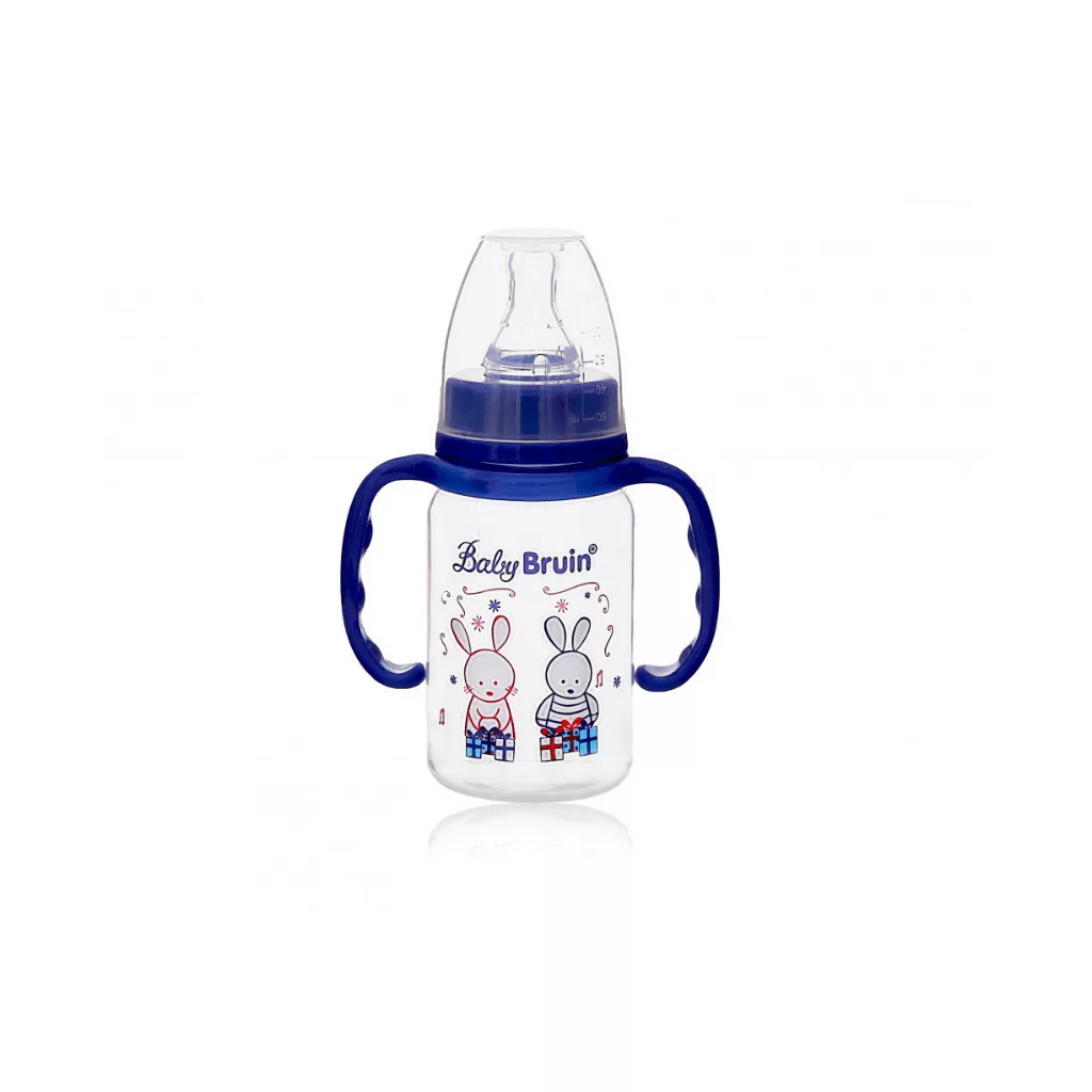 BabyBruin fogantyús cumisüveg, 120 ml (fiús)