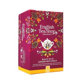  English Tea Shop  Gyömbéres-barackos fekete tea (20 filter)