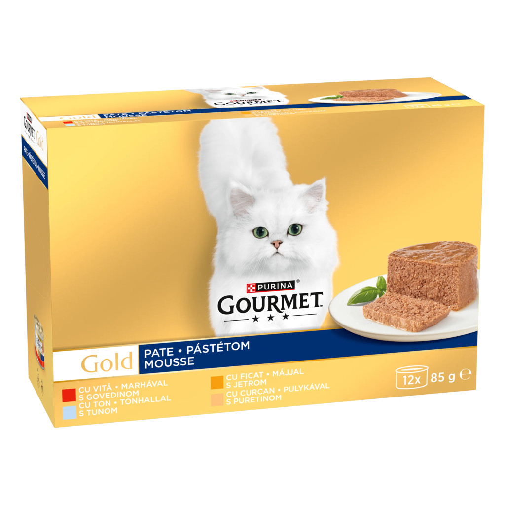 Purina Gourmet Gold alutasakos macskaeledel pástétom (12x85 g)