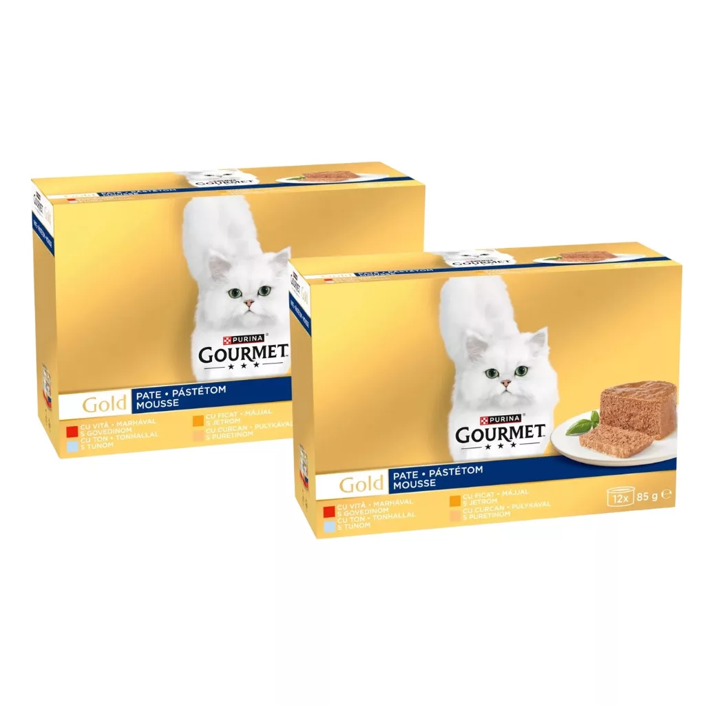 Purina Gourmet Gold alutasakos macskaeledel pástétom (24x85 g)