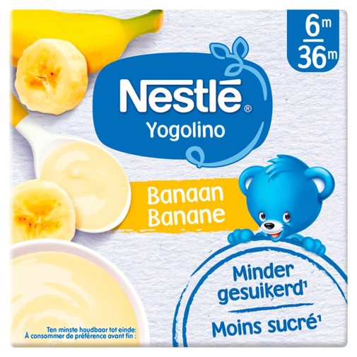 Nestlé Yogolino tejalapú banános bébidesszert 6-36 hónapos korig (4x100 g)