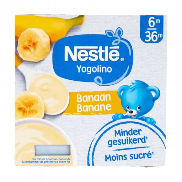 Nestlé Yogolino tejalapú banános bébidesszert 6-36 hónapos korig (4x100 g)