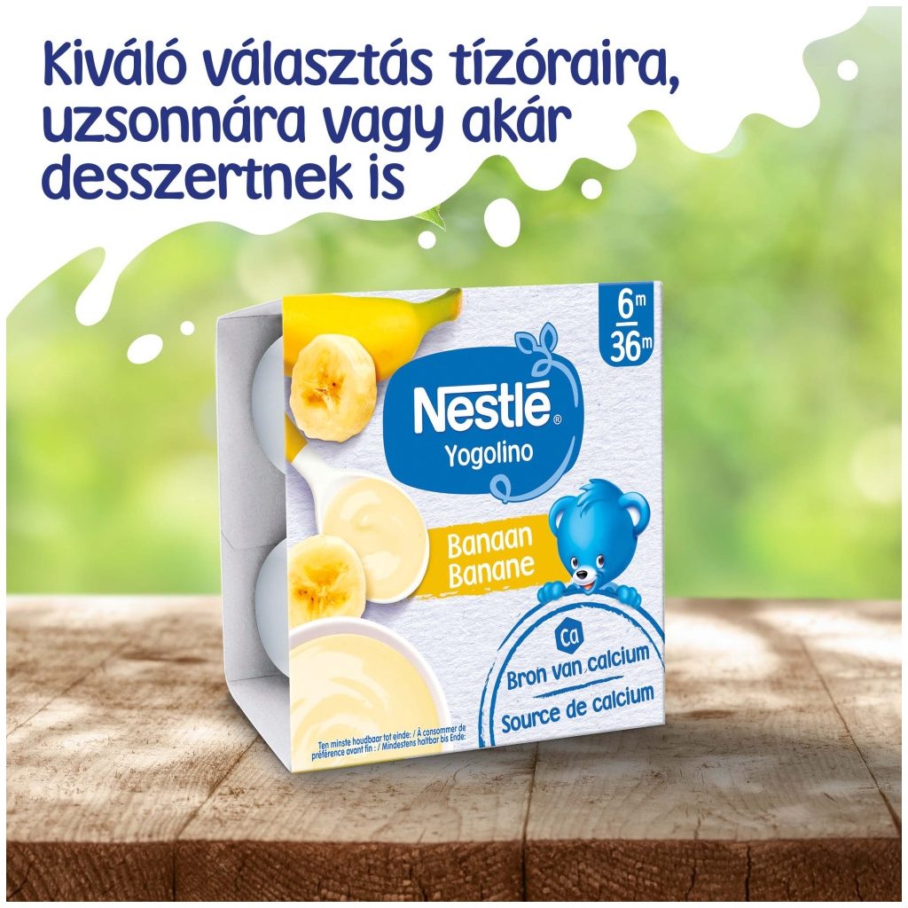 Nestlé Yogolino tejalapú banános bébidesszert 6-36 hónapos korig (4x100 g)