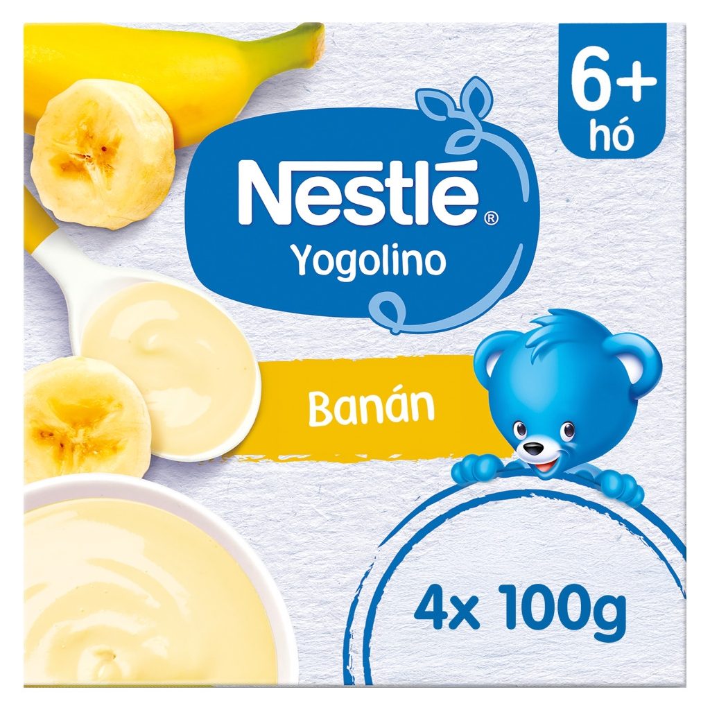 Nestlé Yogolino tejalapú banános bébidesszert 6-36 hónapos korig (4x100 g)