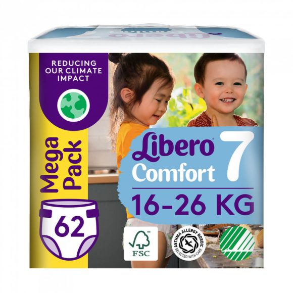 Libero Comfort 7 pelenka, 16-26 kg, 62 db