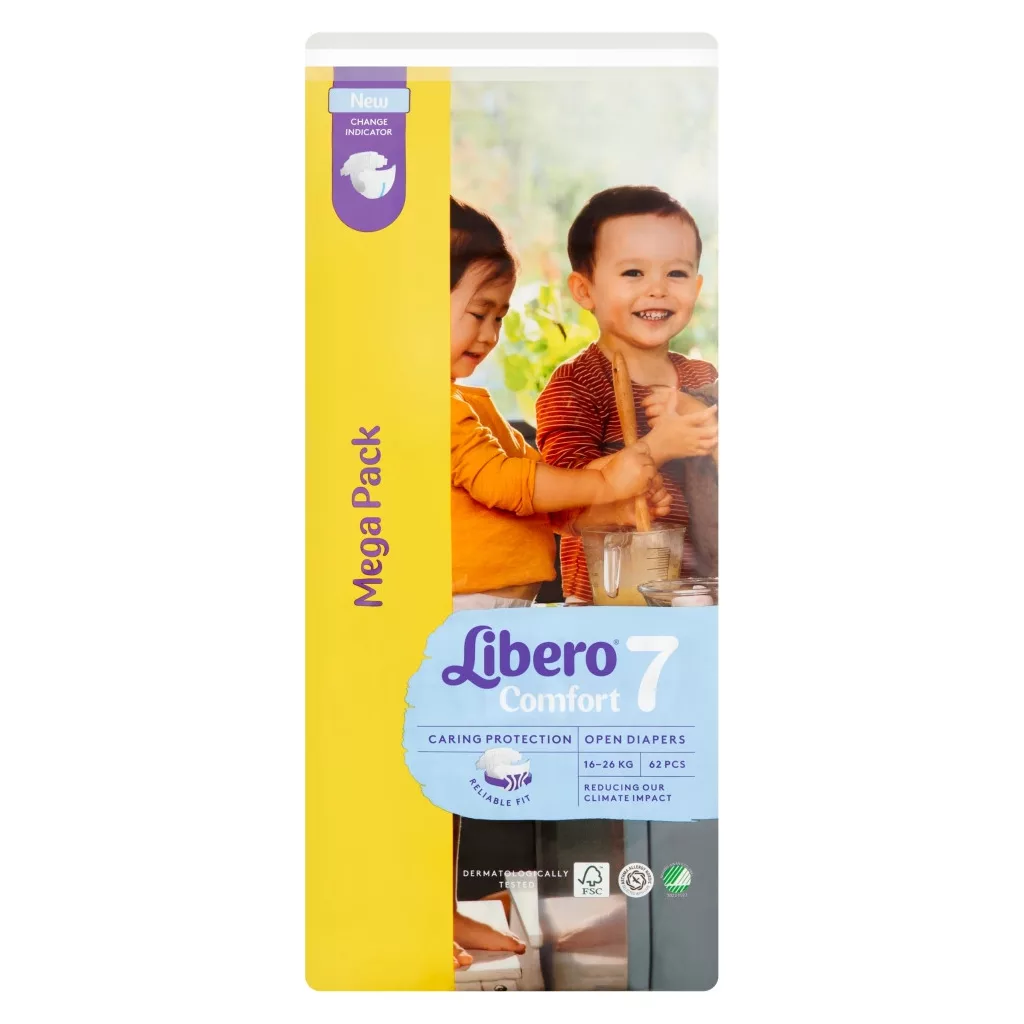 Libero Comfort 7 pelenka, 16-26 kg, 62 db
