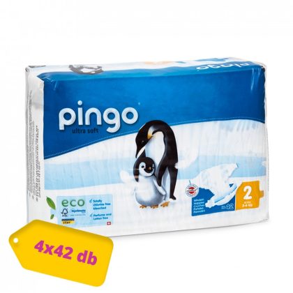 Pingo ökológiai eldobható pelenka, Mini 2, 3-6 kg, HAVI PELENKACSOMAG 168 db