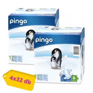 Pingo ökológiai eldobható pelenka, XL 6, 15-30 kg, HAVI PELENKACSOMAG 128 db
