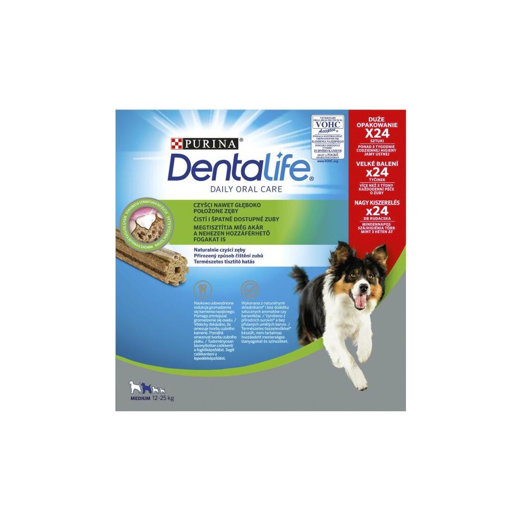 Purina Dentalife Medium jutalomfalat kutyáknak multipack 24 db (552 g)